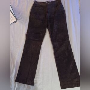 NY Jeans New York & Company Woman’s Lined Suede Pants Brown SZ 6